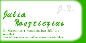 julia noszticzius business card